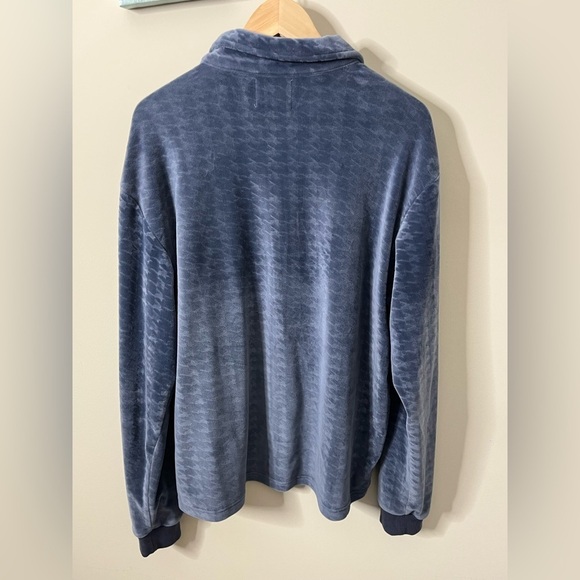 Urban Outfitters Velour Full Zip Size Medium Blue - Picture 2 of 7